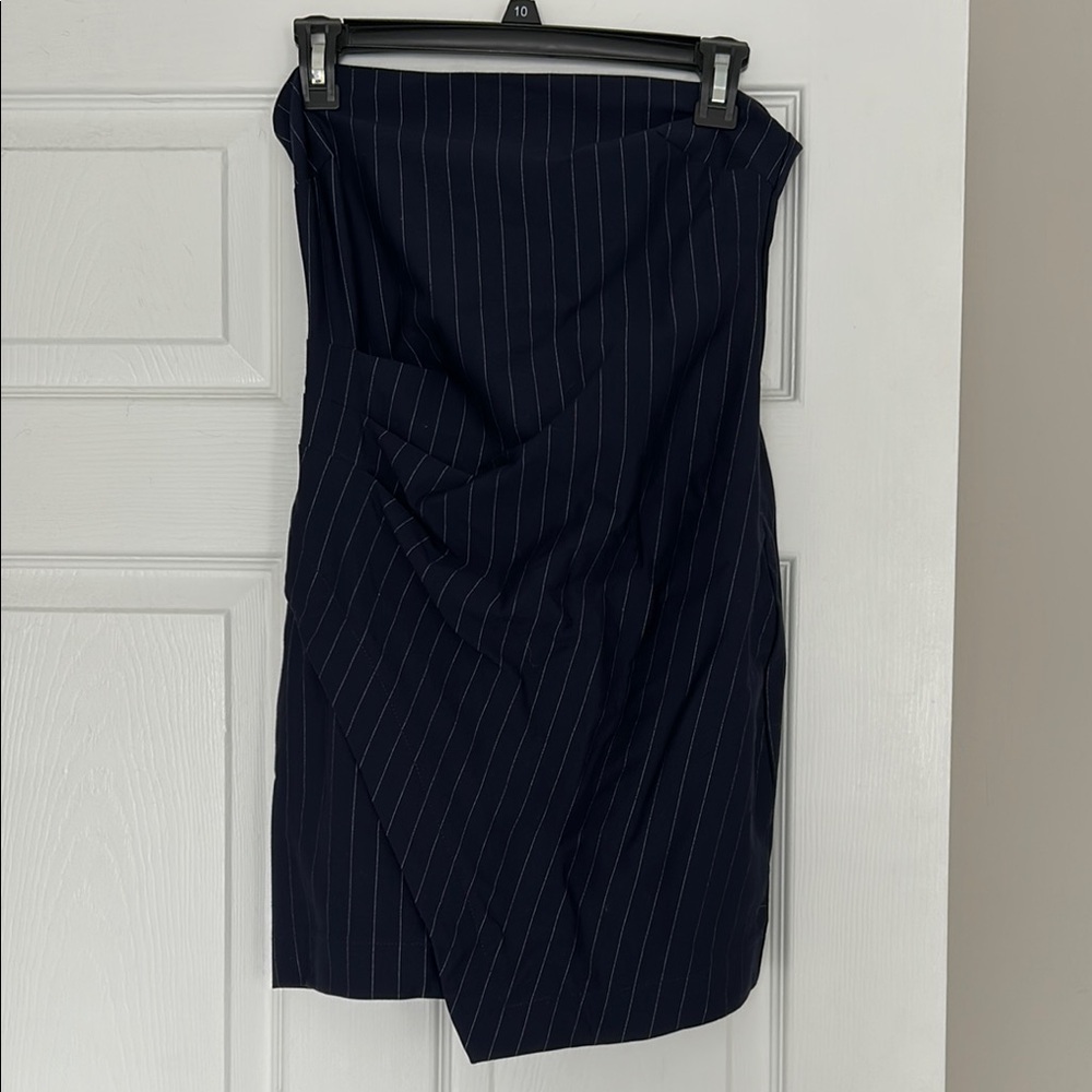 Wild Fable Black and Blue Asymmetrical Pencil Dress